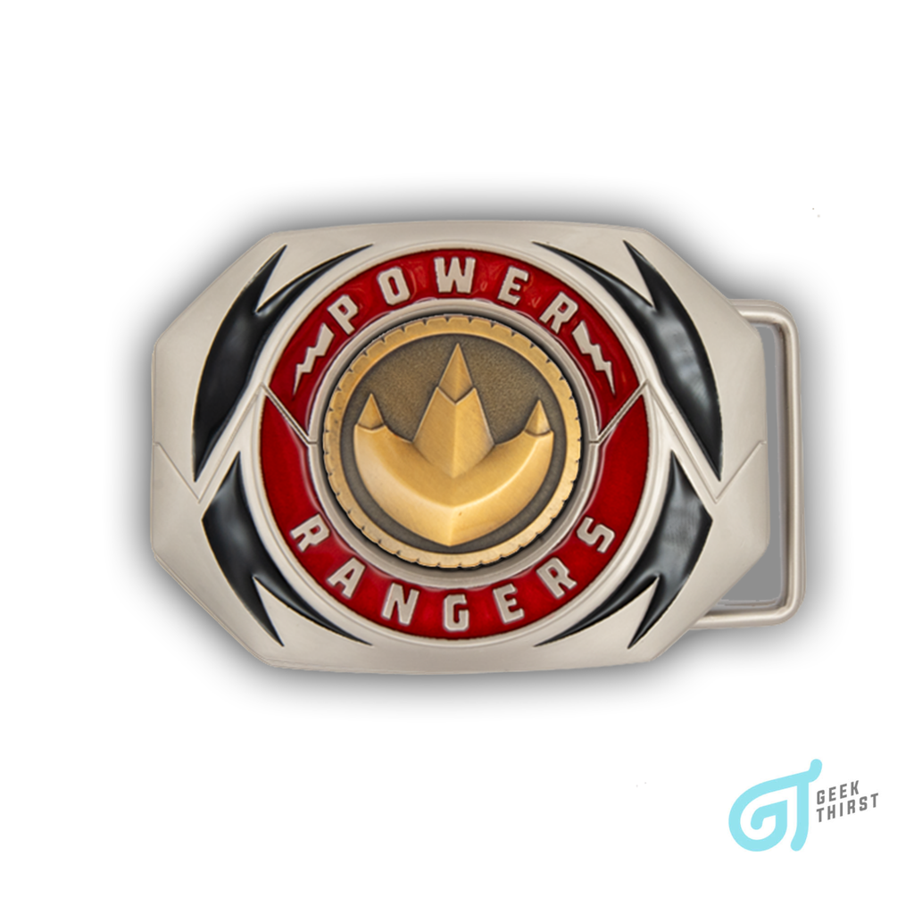 Geek Thirst™ - Morphin' Silver Belt Buckle Bottle Opener with one Power Coin