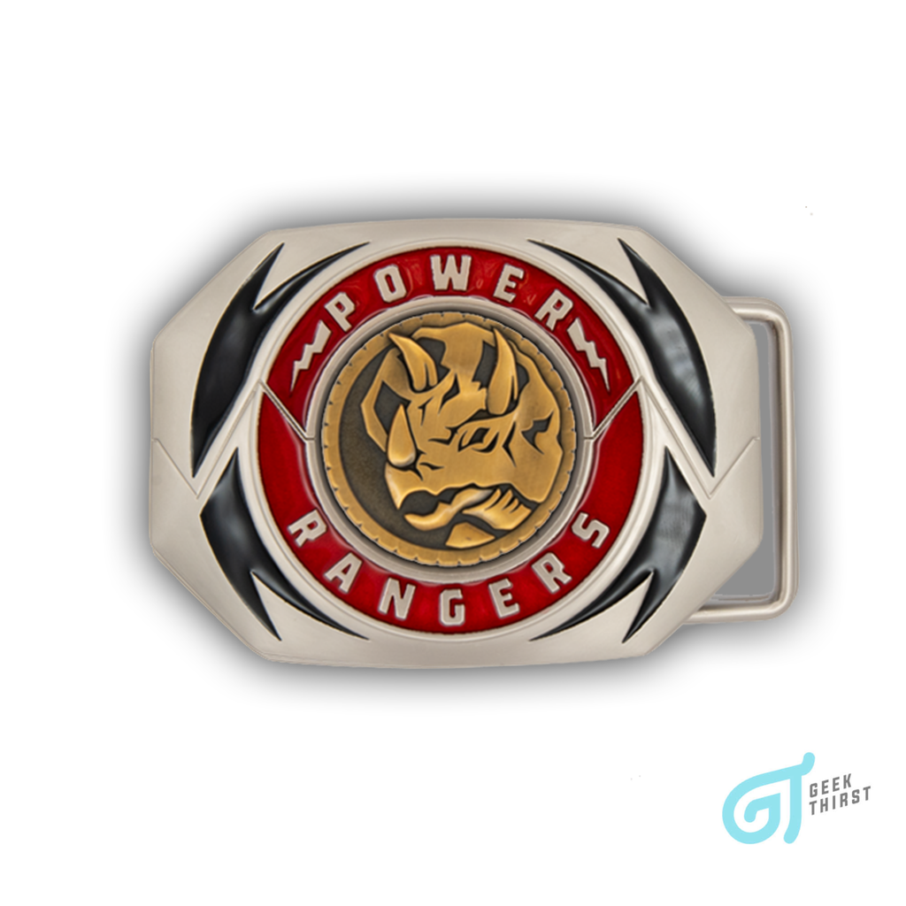 Geek Thirst™ - Morphin' Silver Belt Buckle Bottle Opener with one Power Coin